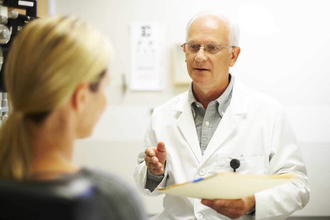 Oncologist in consultation